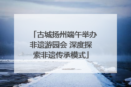 古城扬州端午举办非遗游园会 深度探索非遗传承模式