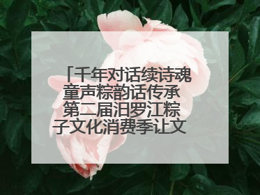 千年对话续诗魂 童声粽韵话传承 第二届汨罗江粽子文化消费季让文化“活”在当下