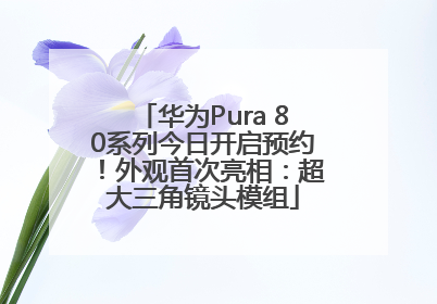 华为Pura 80系列今日开启预约！外观首次亮相：超大三角镜头模组