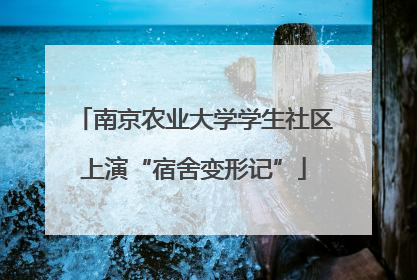 南京农业大学学生社区上演“宿舍变形记”
