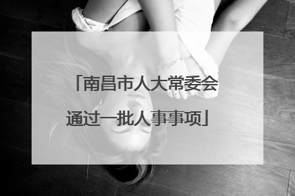 南昌市人大常委会通过一批人事事项