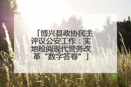 博兴县政协民主评议公安工作：实地检阅现代警务改革“数字答卷”