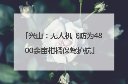 兴山：无人机飞防为4800余亩柑橘保驾护航