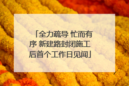 全力疏导 忙而有序 新建路封闭施工后首个工作日见闻
