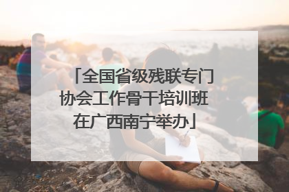 全国省级残联专门协会工作骨干培训班在广西南宁举办