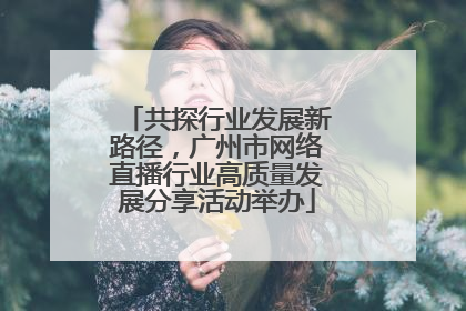 共探行业发展新路径，广州市网络直播行业高质量发展分享活动举办