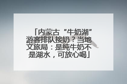 内蒙古“牛奶湖”游客排队接奶？当地文旅局：是纯牛奶不是湖水，可放心喝