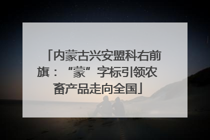 内蒙古兴安盟科右前旗：“蒙”字标引领农畜产品走向全国