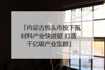内蒙古包头市按下氟材料产业快进键 打造千亿级产业集群