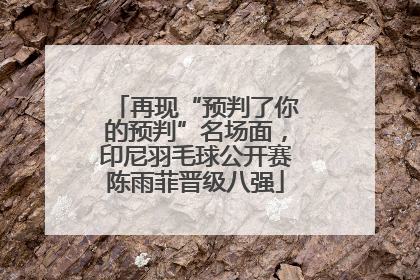 再现“预判了你的预判”名场面，印尼羽毛球公开赛陈雨菲晋级八强