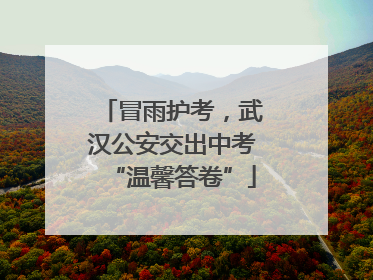 冒雨护考，武汉公安交出中考“温馨答卷”