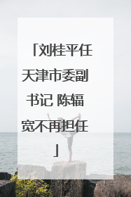 刘桂平任天津市委副书记 陈辐宽不再担任