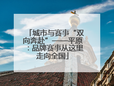 城市与赛事“双向奔赴”——平原：品牌赛事从这里走向全国