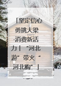 坚定信心 勇挑大梁·消费新活力丨“河北游”带火“河北购”