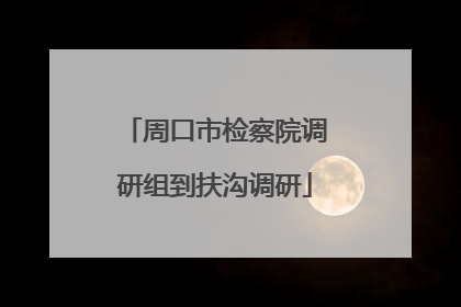 周口市检察院调研组到扶沟调研