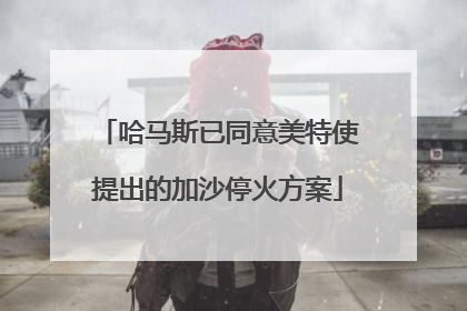 哈马斯已同意美特使提出的加沙停火方案