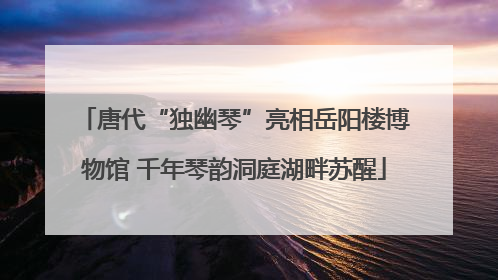 唐代“独幽琴”亮相岳阳楼博物馆 千年琴韵洞庭湖畔苏醒