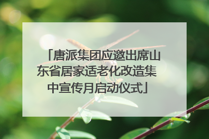 唐派集团应邀出席山东省居家适老化改造集中宣传月启动仪式