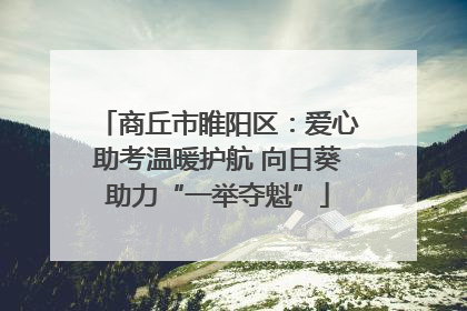 商丘市睢阳区：爱心助考温暖护航 向日葵助力“一举夺魁”