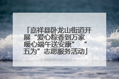 嘉祥县卧龙山街道开展“爱心粽香到万家 暖心端午送安康” “五为”志愿服务活动