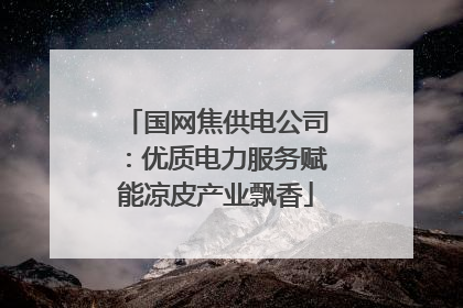 国网焦供电公司：优质电力服务赋能凉皮产业飘香