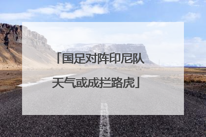 国足对阵印尼队 天气或成拦路虎