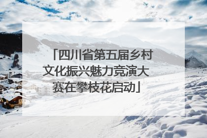 四川省第五届乡村文化振兴魅力竞演大赛在攀枝花启动