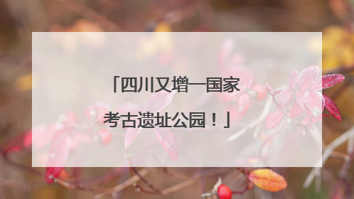 四川又增一国家考古遗址公园！