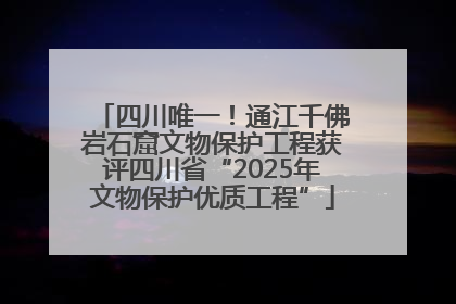 四川唯一！通江千佛岩石窟文物保护工程获评四川省“2025年文物保护优质工程”