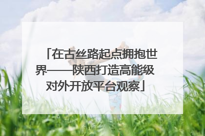 在古丝路起点拥抱世界——陕西打造高能级对外开放平台观察