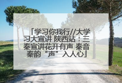 学习你我行//大学习大宣讲 陕西站：三秦宣讲花开有声 秦音秦韵“声”入人心
