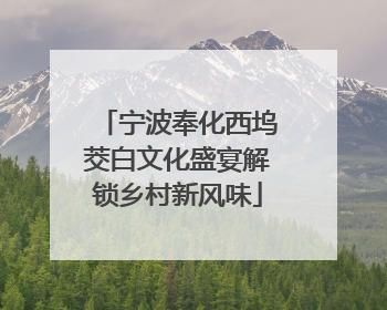 宁波奉化西坞茭白文化盛宴解锁乡村新风味