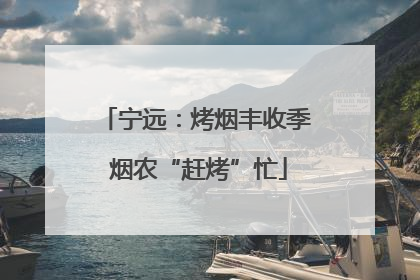宁远：烤烟丰收季 烟农“赶烤”忙