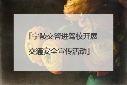 宁陵交警进驾校开展交通安全宣传活动