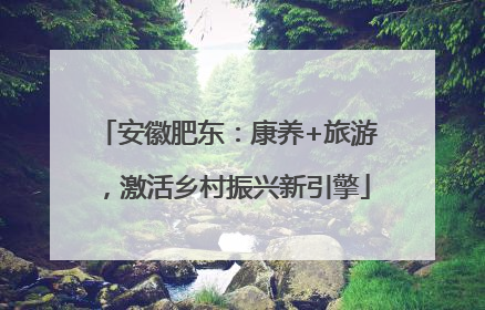 安徽肥东：康养+旅游，激活乡村振兴新引擎