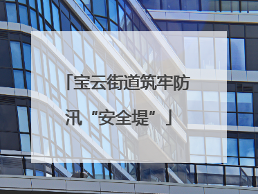 宝云街道筑牢防汛“安全堤”