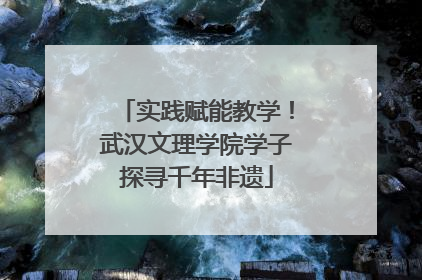 实践赋能教学！武汉文理学院学子探寻千年非遗