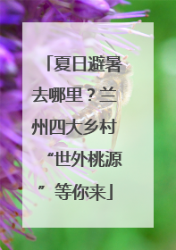夏日避暑去哪里？兰州四大乡村“世外桃源”等你来