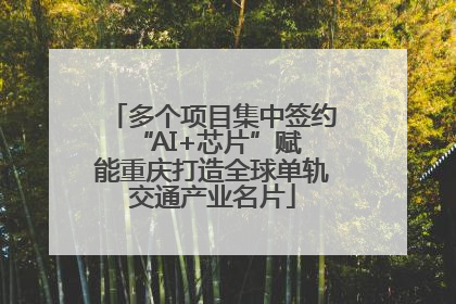 多个项目集中签约 “AI+芯片”赋能重庆打造全球单轨交通产业名片