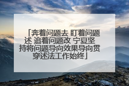 奔着问题去 盯着问题述 追着问题改 宁夏坚持将问题导向效果导向贯穿述法工作始终