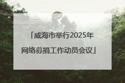 威海市举行2025年网络募捐工作动员会议