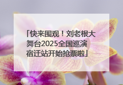 快来围观！刘老根大舞台2025全国巡演宿迁站开始抢票啦
