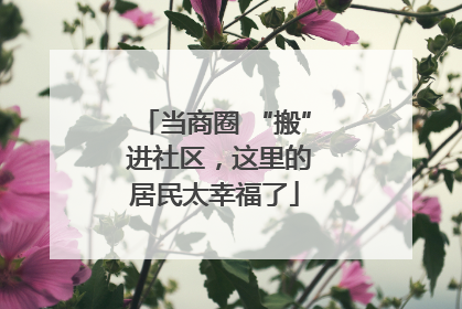 当商圈 “搬” 进社区，这里的居民太幸福了