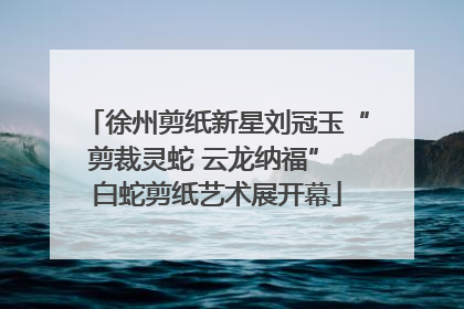 徐州剪纸新星刘冠玉“剪裁灵蛇 云龙纳福” 白蛇剪纸艺术展开幕