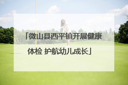 微山县西平镇开展健康体检 护航幼儿成长