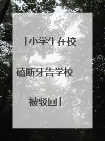 小学生在校磕断牙告学校被驳回