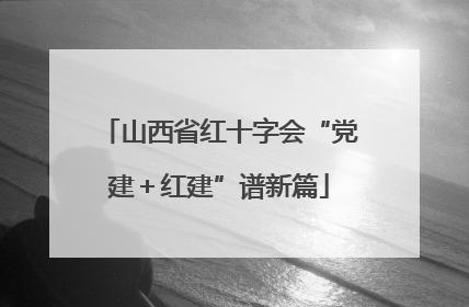 山西省红十字会“党建＋红建”谱新篇