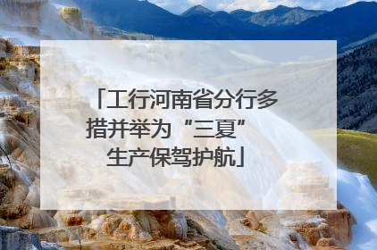 工行河南省分行多措并举为“三夏” 生产保驾护航