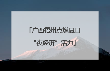 广西梧州点燃夏日“夜经济”活力