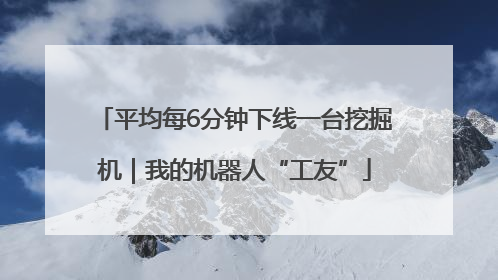 平均每6分钟下线一台挖掘机｜我的机器人“工友”